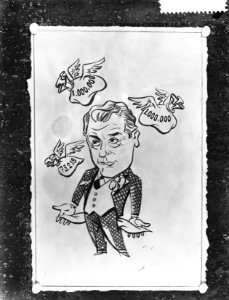 Tekening van het Goede Heertje Cees van Harreveld alias Het Goede Heertje, bo, Bestanddeelnr 910-1232
