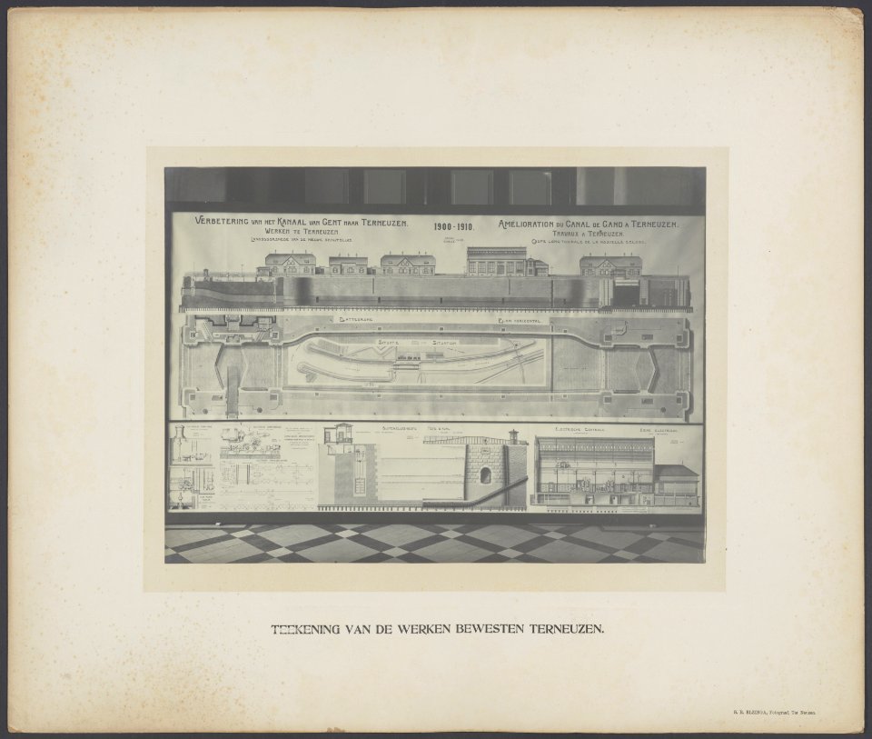Tekening van de werken bewesten Terneuzen, Bestanddeelnr 887