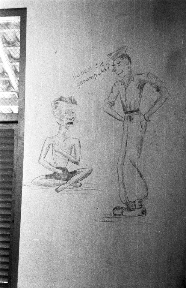 Tekening met de tekst 'Haben sie gerampokt', Bestanddeelnr 45-5-6
