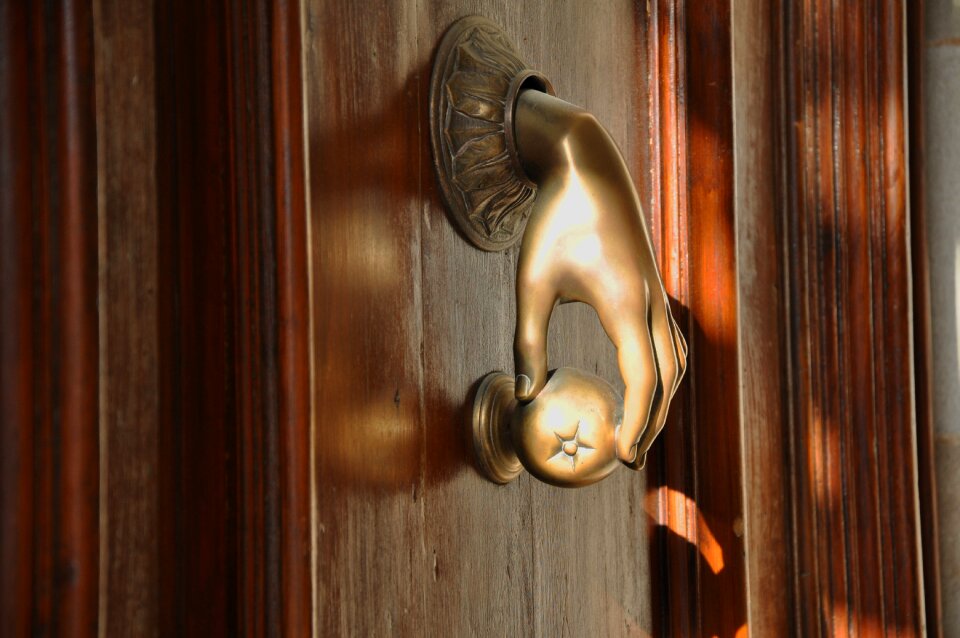 Wood iron old door