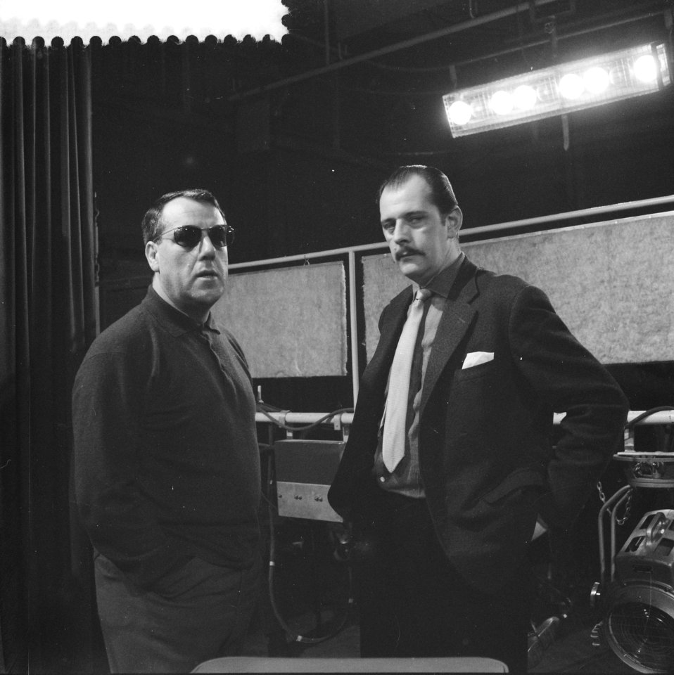 Televisiespel Oscar, Ko van Dijk (links) en Joop Doderer, Bestanddeelnr 911-0618