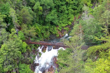 Tallulah Gorge swinging bridge, May 2017