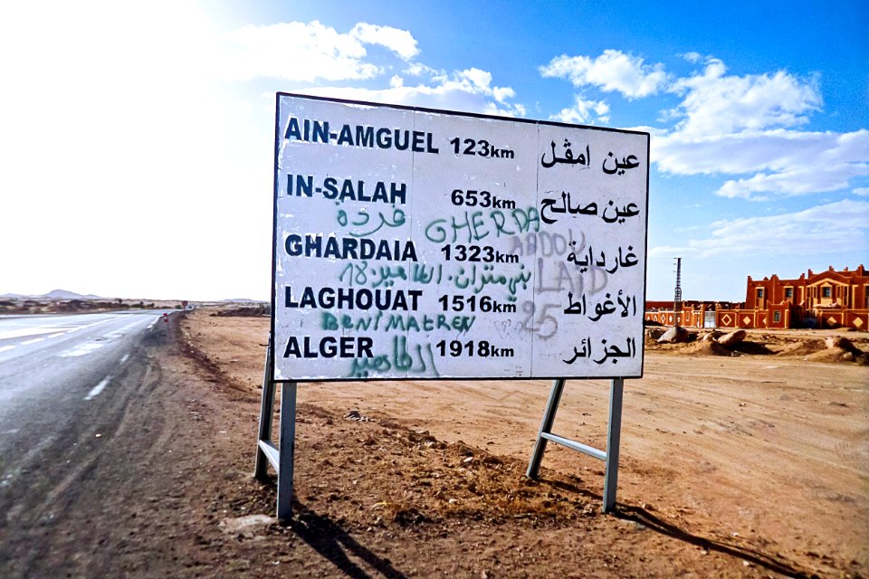 Tamanrasset - Distances تمنراست - مسافات