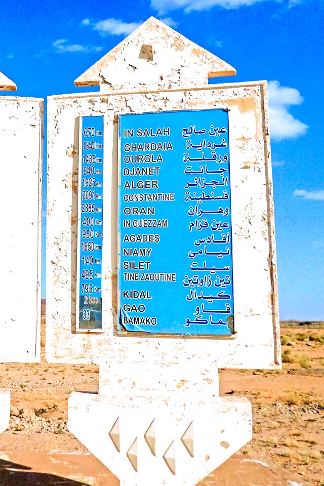 Tamanrasset - Distances تمنراست - مسافات 2