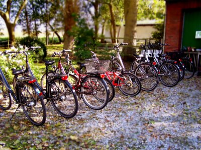 Bicycles pebble green photo