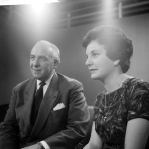 Televisieopname van Anneke Beekman en Louis Frequin (negatieven ontbreken), Bestanddeelnr 913-2480