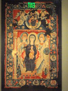 Tapestry Icon of the Virgin and Child, 500s AD, Egypt, Byzantine Period, wool - Cleveland Museum of Art - DSC08440