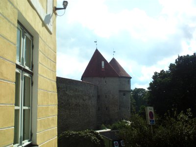 Tallinn city wall from Nevskiy