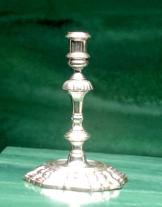 Taperstick, James Gould, London, 1735-1736, silver - Fowler Museum - University of California, Los Angeles - DSC02653