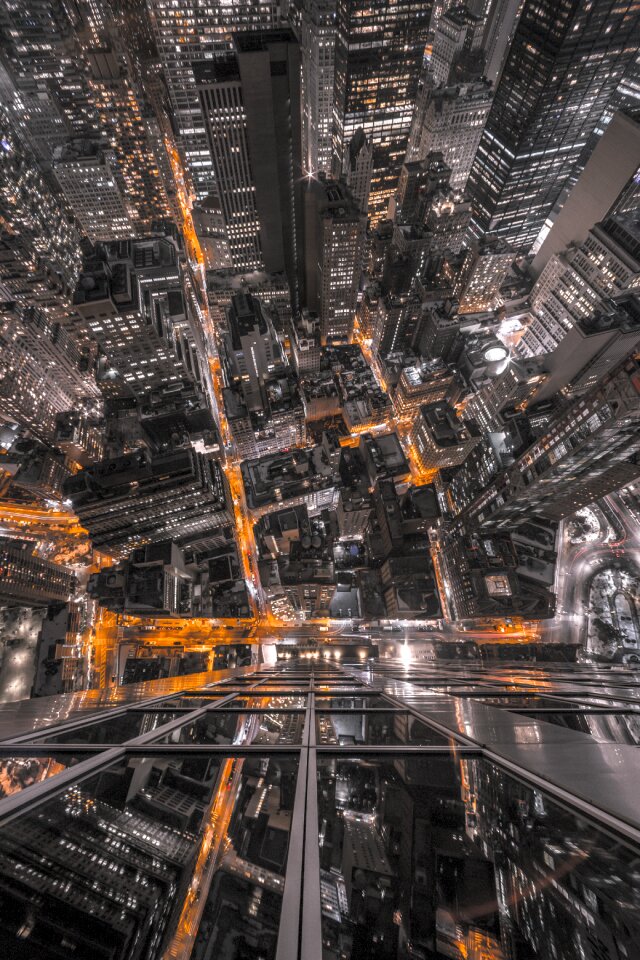 Perspective urban gray city photo
