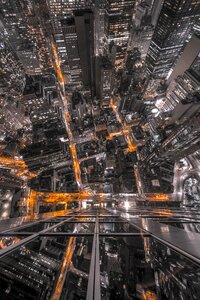 Perspective urban gray city