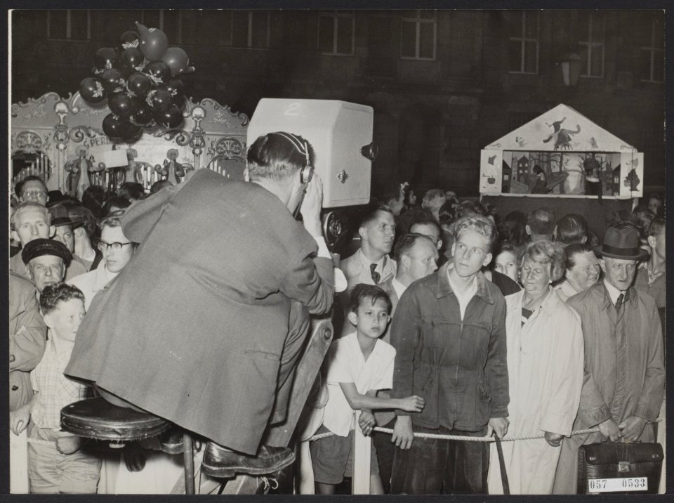 Televisie, cameras, straatbeelden, Bestanddeelnr 057-0533