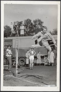 Televisie, wedstrijden, atletiek, cameras, sportlieden, Blankers-Koen mw Fanny, Bestanddeelnr 057-0514