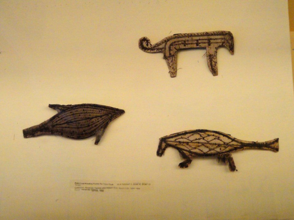 Tapa printing forms, Tonga - Pacific collection - Peabody Museum, Harvard University - DSC05751