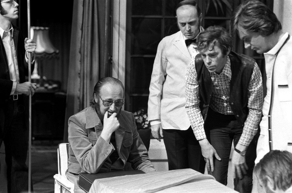 Televisiedrama Martha (KRO), vlnr IJf Blokker, Adrian Brine, Berend Boudew, Bestanddeelnr 927-1760