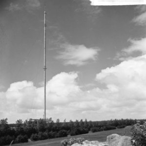 Televisiemast aan de Noorderdijkweg en het Robbenoordbos in Wieringermeer., Bestanddeelnr 918-0320