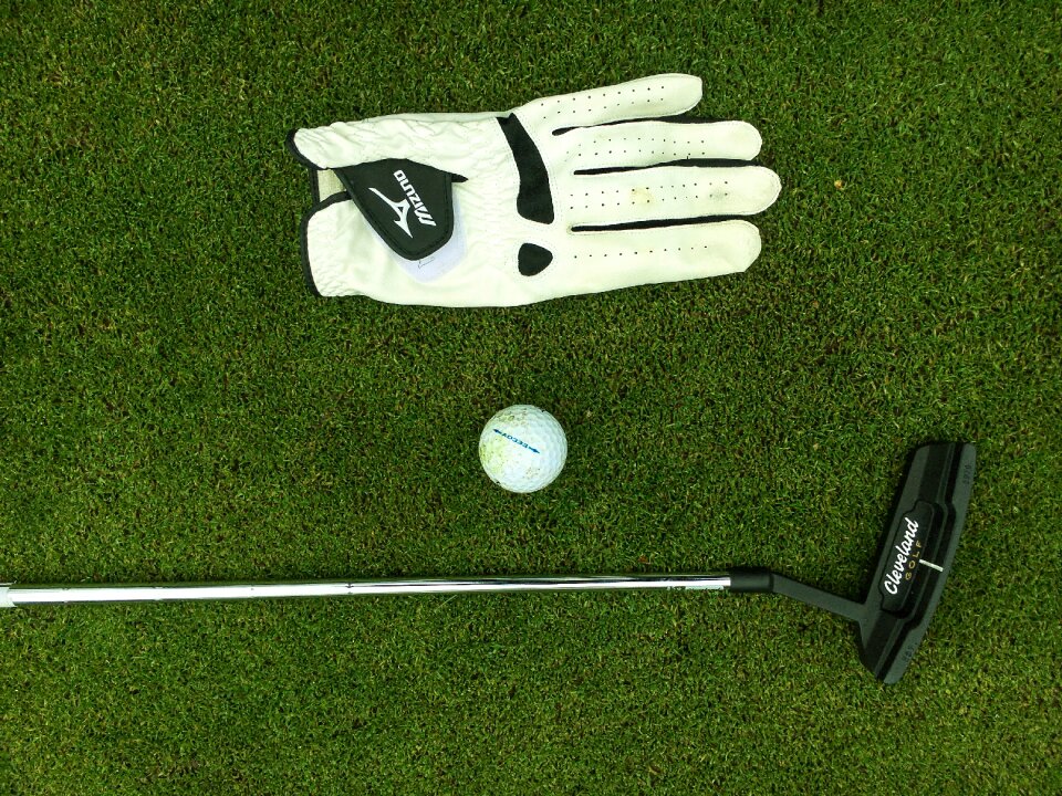 Green golf ball sports