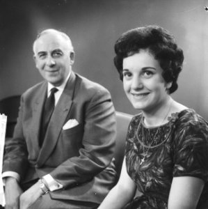 Televisieopname van Anneke Beekman en Louis Frequin, Bestanddeelnr 913-2483