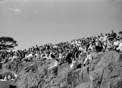 Toeschouwers bij de Highland Games, een negentiende eeuwse voortzetting van trad, Bestanddeelnr 254-2788 photo