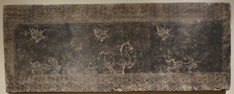 Tomb wall tile, China, Western Han dynasty, Dayton Art Institute
