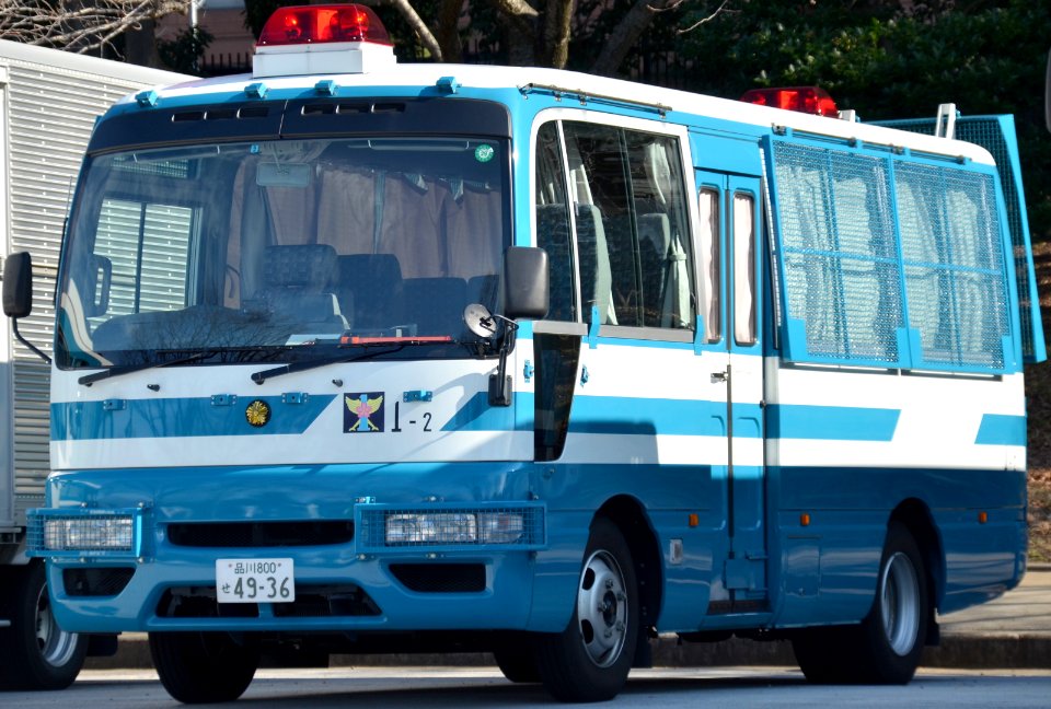 Tokyo Metropolitan Police Department Nissan Civilian DVW41 Medium size transport vehicle
