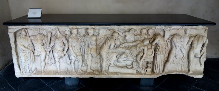 Tomb, Late Roman, marble - Museo Diocesano (Genoa) - DSC01898