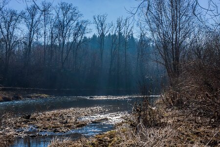 River spring haze photo