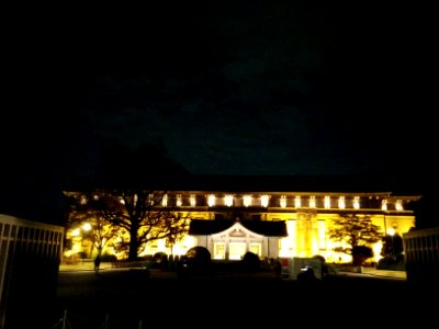 Tokyo National Museum main building at night photo