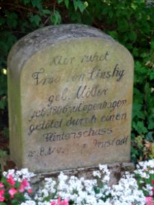 Tombstone Frau von Linsky, Old Cemetery of Arnstadt 2