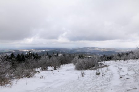 Top of Großer Feldberg with snow 2021-04-06 03