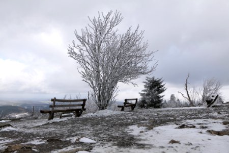 Top of Großer Feldberg with snow 2021-04-06 26