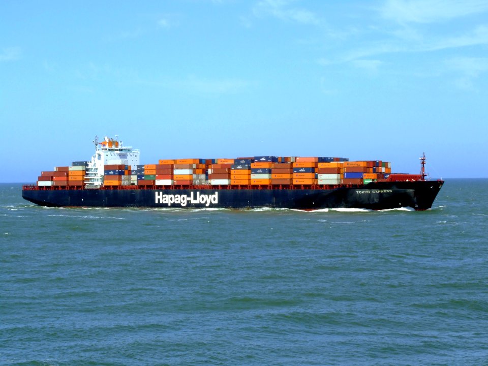Tokyo Express p2 approaching Port of Rotterdam, Holland 20-Jun-2007