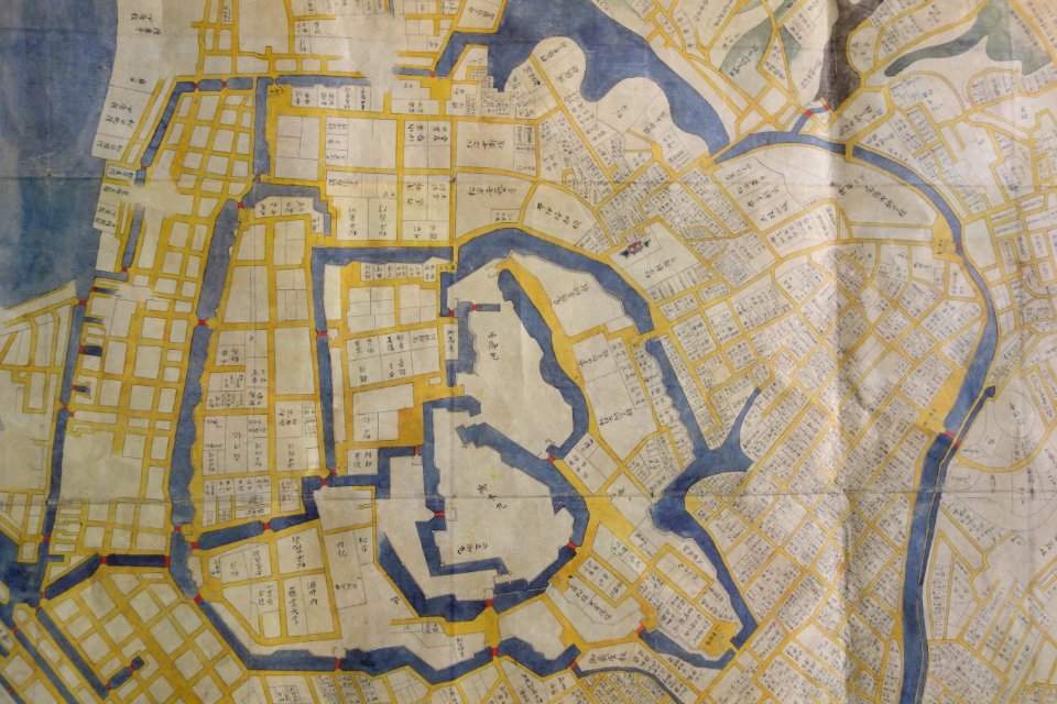 Tokyo map detail 1 - National Archives of Japan - Tokyo, Japan - DSC06524