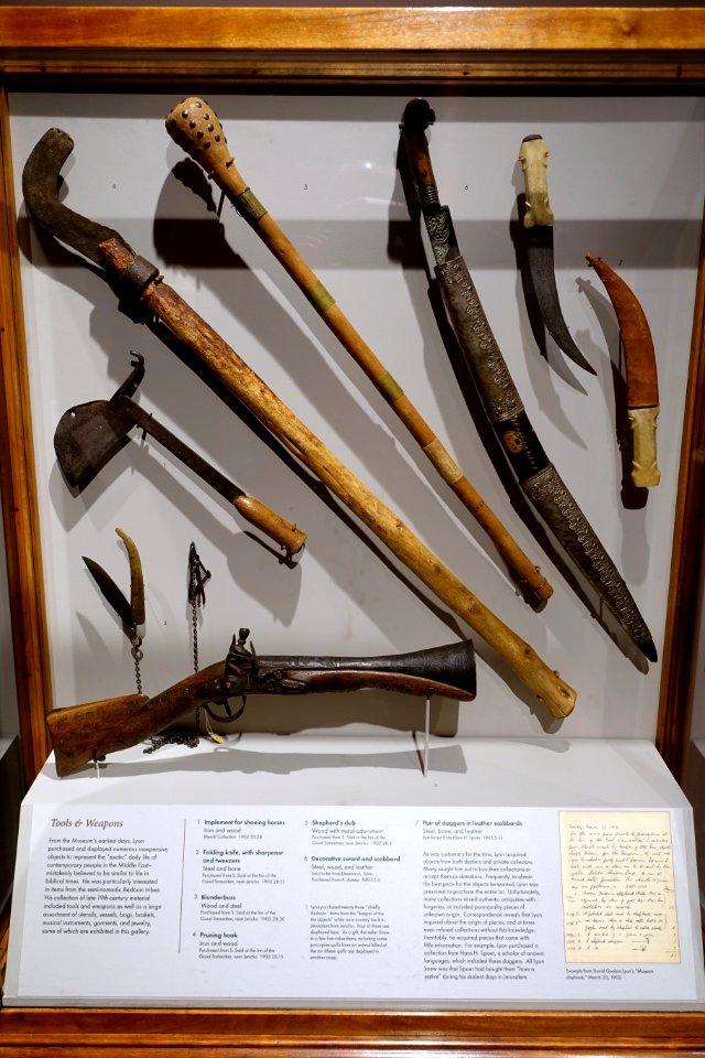 Tools from various parts of the mid-east, late 1800s - Harvard Semitic Museum - Cambridge, MA - DSC06079