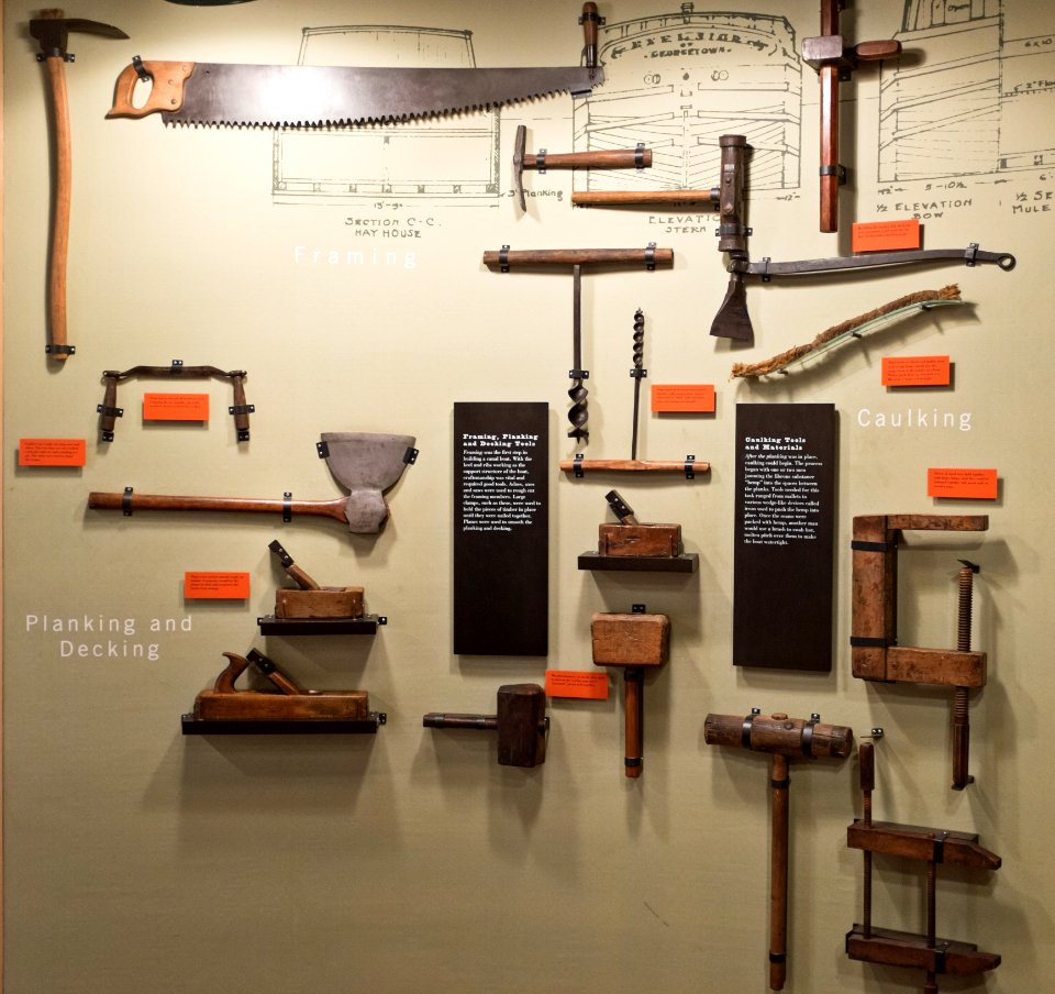 Tools for building C & O Canal Boats