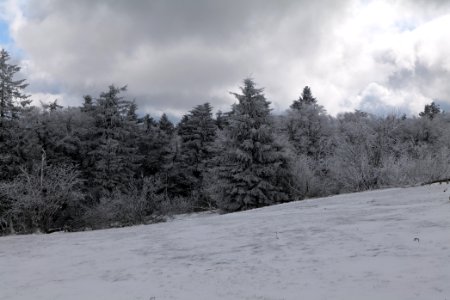 Top of Großer Feldberg with snow 2021-04-06 82