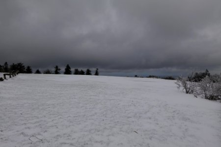 Top of Großer Feldberg with snow 2021-04-06 64