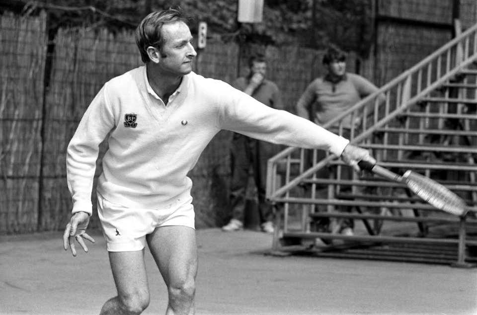 Top Tennis Toernooi 1969 in Amsterdam Laver, aktie, Bestanddeelnr 922-4472