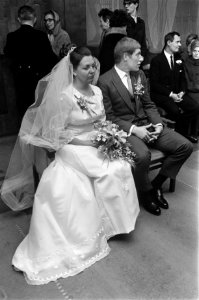 Tonnie Pronk , voetballer Ajax, trouwt met Marjan Meier Stadhuis Amsterdam, Bestanddeelnr 922-9797
