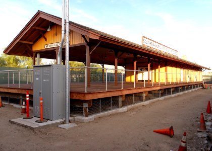 Toluca Southern Pacific Depot and Pacific Electric Lankershim Station view from southwest 2014-11-23