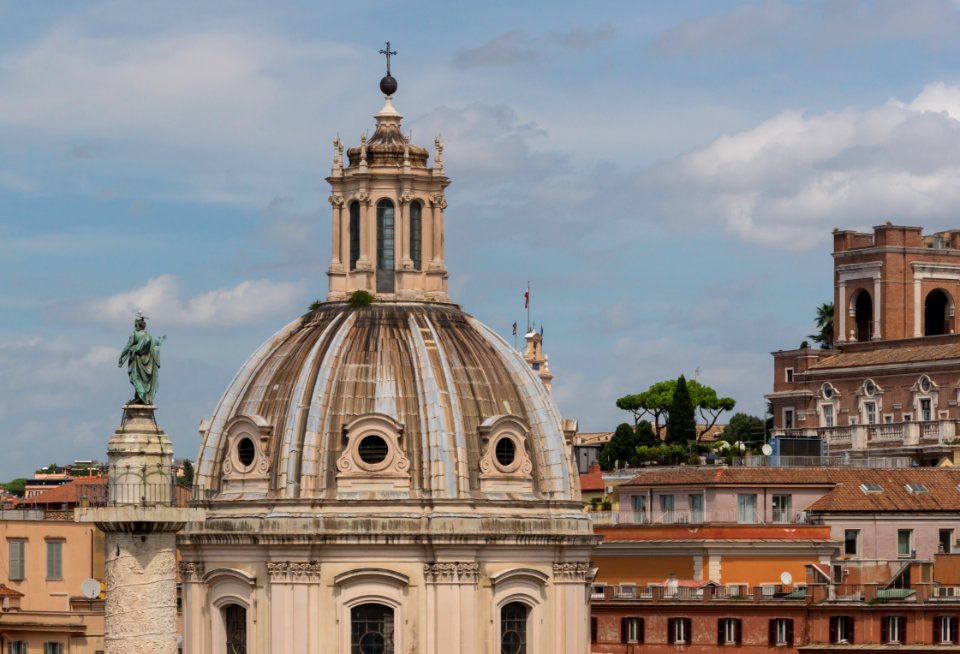 Top columna trajana dome SS Nome di Maria Rome
