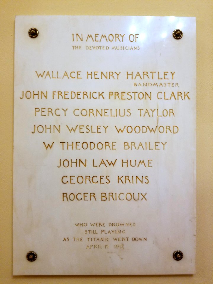 Titanic Musicians memorial - Symphony Hall - Boston, MA - 20171007 195020