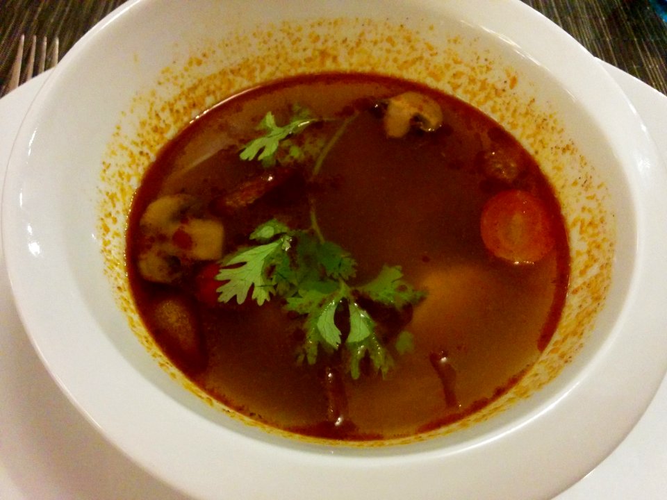 Tom Yum starter at Outrigger Konotta