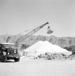 Timna in de Negevwoestijn het terrein van de kopermijnen met opslag van bepaald, Bestanddeelnr 255-3651