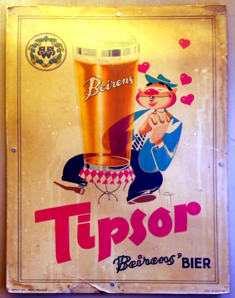 Tipsor Beirens, cardboard beer advertising