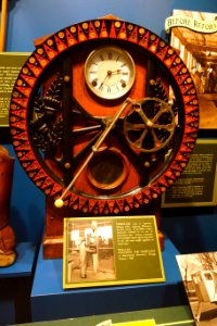 Timeclock used at Appleton Woolen Mills, Appleton, Wisconsin, late 1800s - Wisconsin Historical Museum - DSC03243