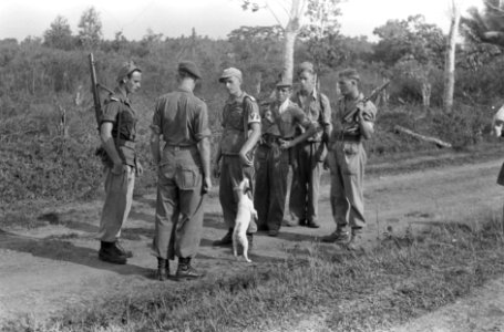 Tinggi Hari. Een patrouille keert terug. De commandant van het departement te Ti, Bestanddeelnr 1126