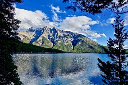 Mountains reflection scenic photo
