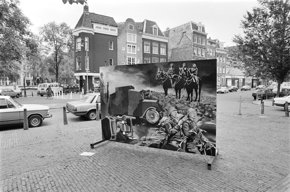 Tijdelijk monument op de Noordermarkt te Amsterdam, Bestanddeelnr 933-0235