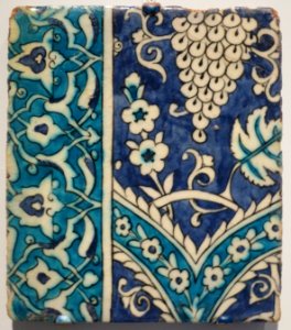 Tile from Damascus Syria, Ottoman, 17th-18th century, Honolulu Museum of Art III photo